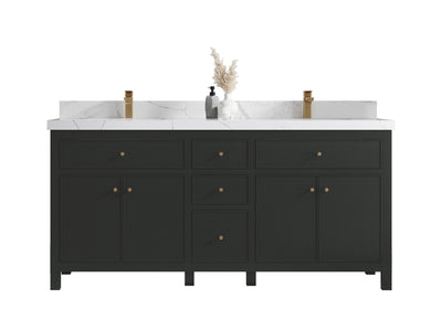 Sonoma 72 in W x 22 in D Free Standing Reeded Double Sink Bathroom Vanity - Willow Bath and Vanity