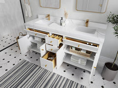 Sonoma 72 in W x 22 in D Free Standing Reeded Double Sink Bathroom Vanity - photo 3
