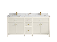 Sonoma 72 in W x 22 in D Free Standing Reeded Double Sink Bathroom Vanity - photo 34
