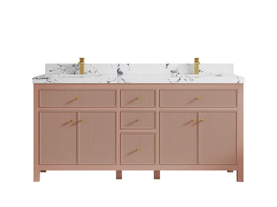 Sonoma 72 in W x 22 in D Free Standing Reeded Double Sink Bathroom Vanity - Willow Bath and Vanity