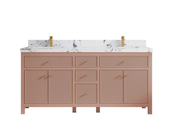 Sonoma 72 in W x 22 in D Free Standing Reeded Double Sink Bathroom Vanity - photo 39
