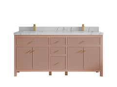 Sonoma 72 in W x 22 in D Free Standing Reeded Double Sink Bathroom Vanity - photo 41