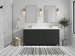 Sonoma 72 in W x 22 in D Free Standing Reeded Double Sink Bathroom Vanity - photo 4