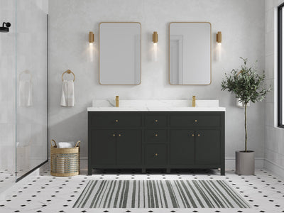 Sonoma 72 in W x 22 in D Free Standing Reeded Double Sink Bathroom Vanity - Willow Bath and Vanity
