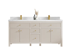 Sonoma 72 in W x 22 in D Free Standing Reeded Double Sink Bathroom Vanity - photo 1