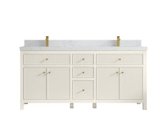 Sonoma 72 in W x 22 in D Free Standing Reeded Double Sink Bathroom Vanity - photo 28