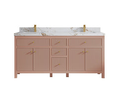 Sonoma 72 in W x 22 in D Free Standing Reeded Double Sink Bathroom Vanity - photo 37