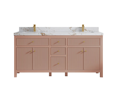 Sonoma 72 in W x 22 in D Free Standing Reeded Double Sink Bathroom Vanity - Willow Bath and Vanity