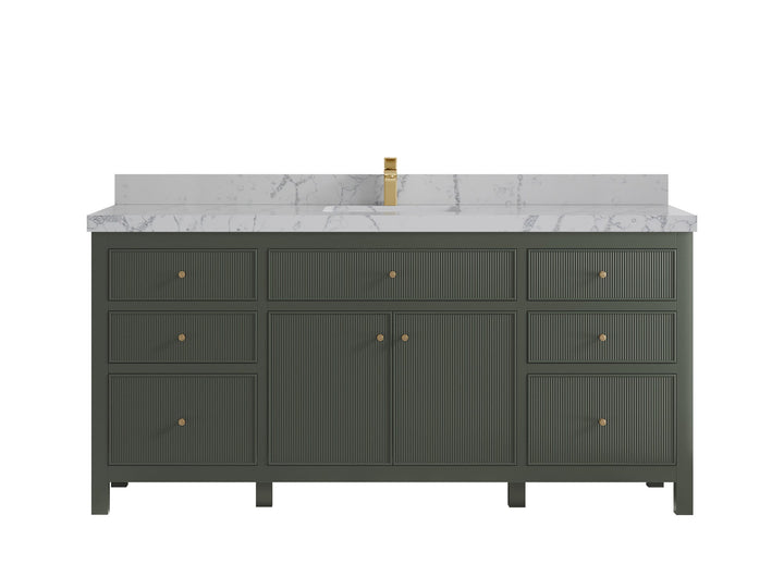 Sonoma 72 in W x 22 in D Free Standing Reeded Single Sink Bathroom Vanity - photo 39