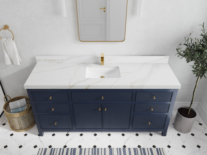 Sonoma 72 in W x 22 in D Free Standing Reeded Single Sink Bathroom Vanity - photo 23