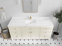 Sonoma 72 in W x 22 in D Free Standing Reeded Single Sink Bathroom Vanity - photo 13