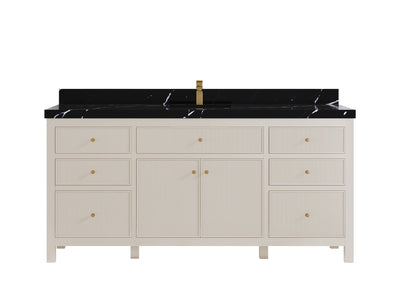 Sonoma 72 in W x 22 in D Free Standing Reeded Single Sink Bathroom Vanity - Willow Bath and Vanity