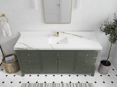 Sonoma 72 in W x 22 in D Free Standing Reeded Single Sink Bathroom Vanity - Willow Bath and Vanity