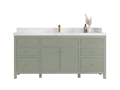 Sonoma 72 in W x 22 in D Free Standing Reeded Single Sink Bathroom Vanity - Willow Bath and Vanity