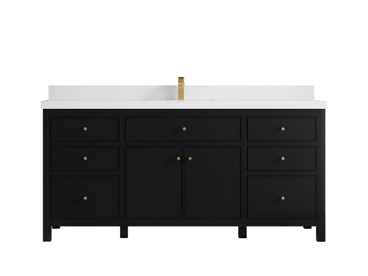 Sonoma 72 in W x 22 in D Free Standing Reeded Single Sink Bathroom Vanity - photo 39