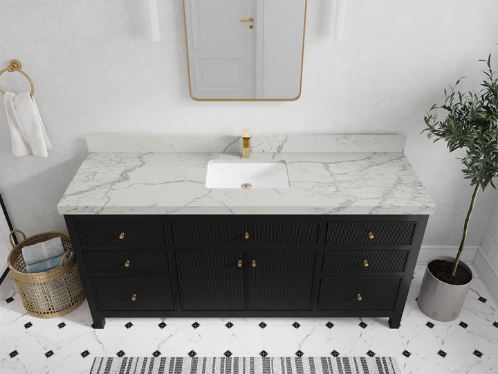 Sonoma 72 in W x 22 in D Free Standing Reeded Single Sink Bathroom Vanity - photo 36