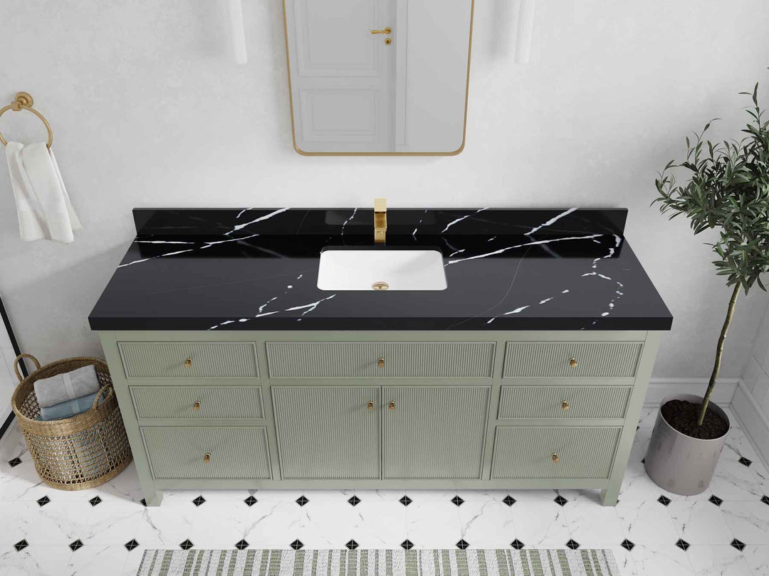 Sonoma 72 in W x 22 in D Free Standing Reeded Single Sink Bathroom Vanity - Willow Bath and Vanity