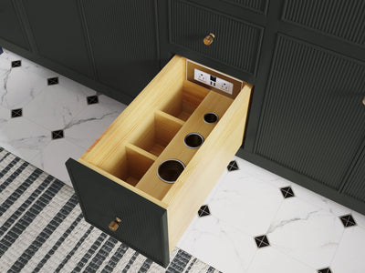 Sonoma 72 in W x 22 in D Free Standing Reeded Single Sink Bathroom Vanity - Willow Bath and Vanity
