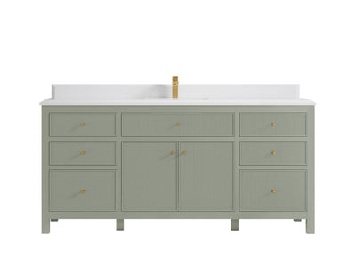 Sonoma 72 in W x 22 in D Free Standing Reeded Single Sink Bathroom Vanity - Willow Bath and Vanity