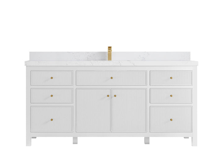 Sonoma 72 in W x 22 in D Free Standing Reeded Single Sink Bathroom Vanity - photo 31