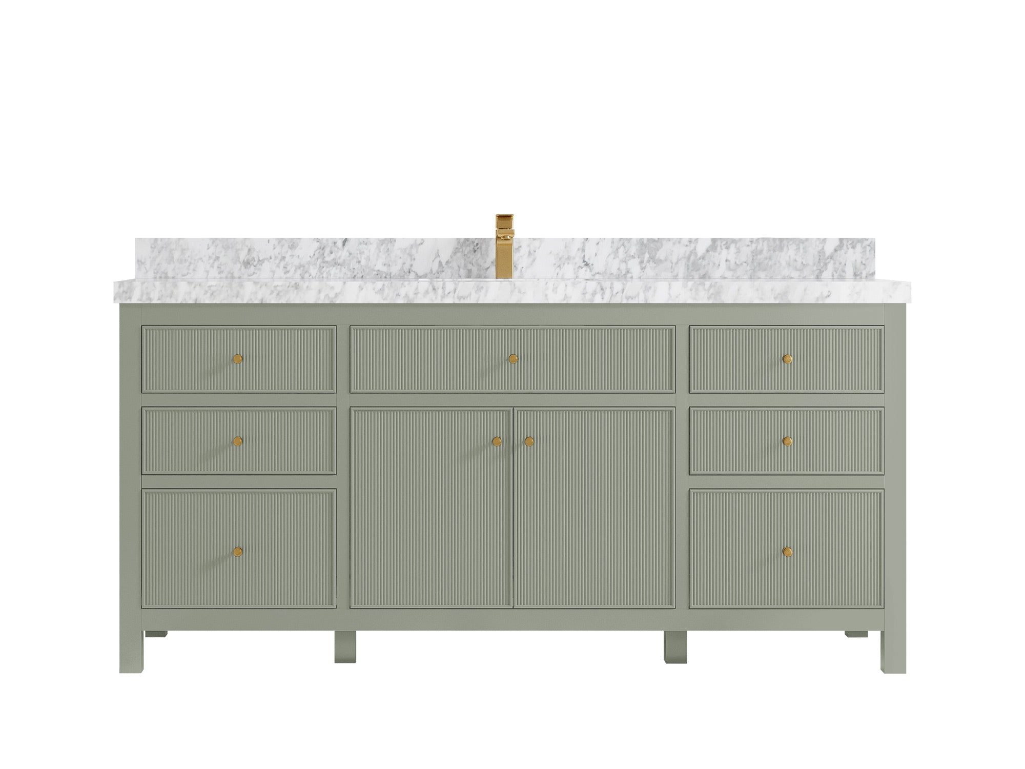 Sonoma 72 in W x 22 in D Free Standing Reeded Single Sink Bathroom Vanity - Willow Bath and Vanity