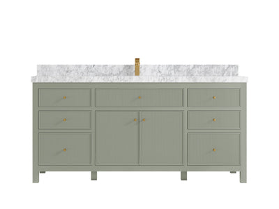 Sonoma 72 in W x 22 in D Free Standing Reeded Single Sink Bathroom Vanity - Willow Bath and Vanity