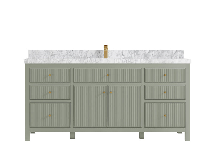 Sonoma 72 in W x 22 in D Free Standing Reeded Single Sink Bathroom Vanity - photo 10