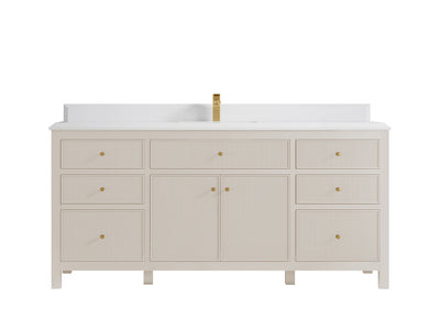 Sonoma 72 in W x 22 in D Free Standing Reeded Single Sink Bathroom Vanity - Willow Bath and Vanity