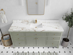 Sonoma 72 in W x 22 in D Free Standing Reeded Single Sink Bathroom Vanity - photo 31