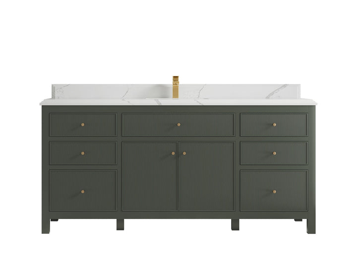 Sonoma 72 in W x 22 in D Free Standing Reeded Single Sink Bathroom Vanity - photo 31