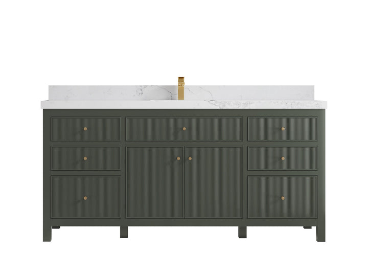 Sonoma 72 in W x 22 in D Free Standing Reeded Single Sink Bathroom Vanity - photo 29