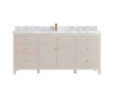 Sonoma 72 in W x 22 in D Free Standing Reeded Single Sink Bathroom Vanity - Willow Bath and Vanity