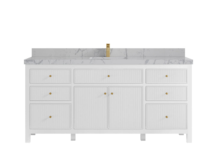 Sonoma 72 in W x 22 in D Free Standing Reeded Single Sink Bathroom Vanity - photo 39
