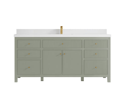 Sonoma 72 in W x 22 in D Free Standing Reeded Single Sink Bathroom Vanity - Willow Bath and Vanity