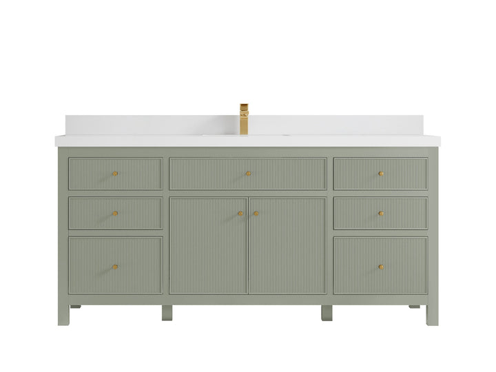 Sonoma 72 in W x 22 in D Free Standing Reeded Single Sink Bathroom Vanity - photo 40