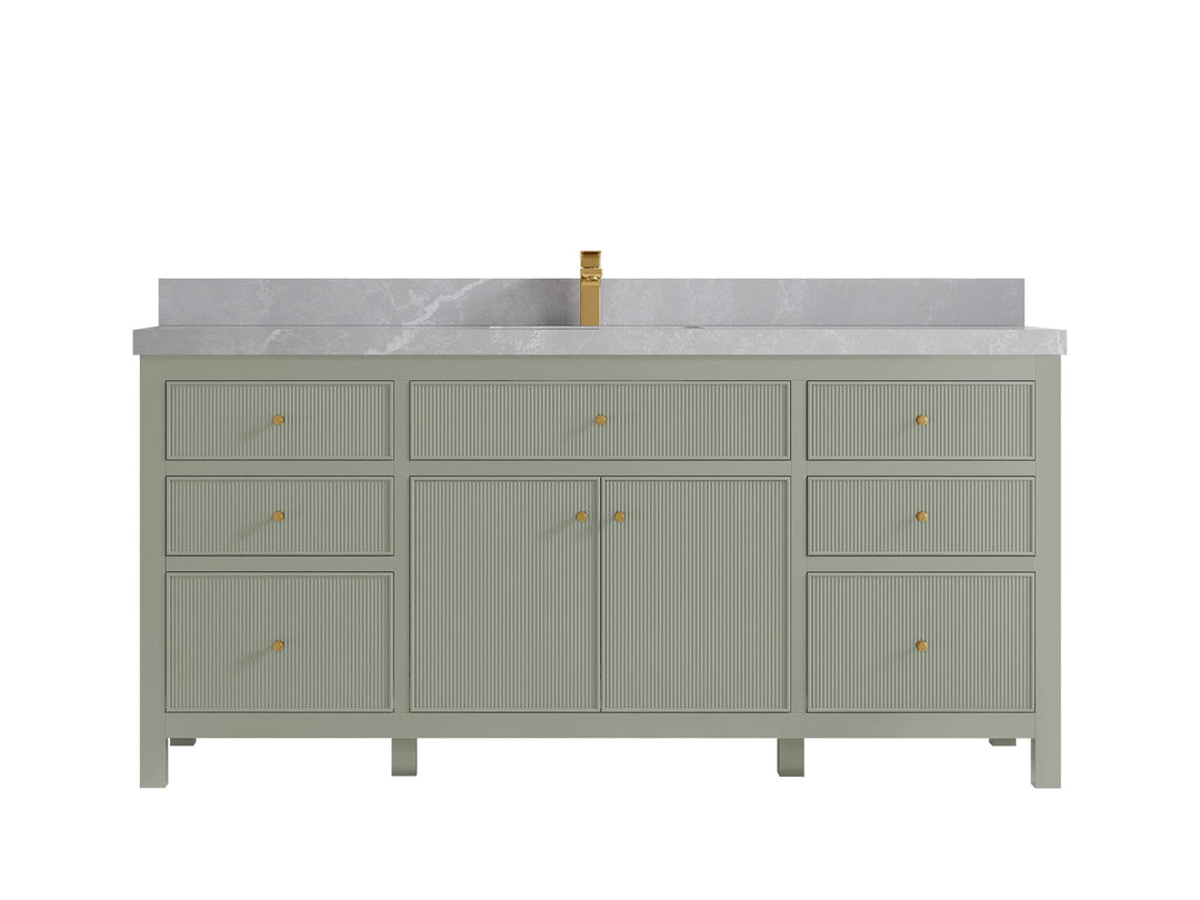 Sonoma 72 in W x 22 in D Free Standing Reeded Single Sink Bathroom Vanity - Willow Bath and Vanity