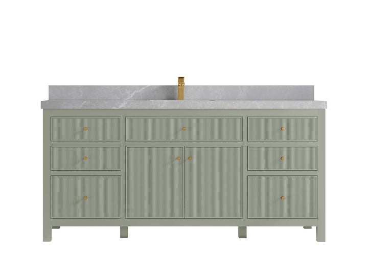 Sonoma 72 in W x 22 in D Free Standing Reeded Single Sink Bathroom Vanity - photo 32
