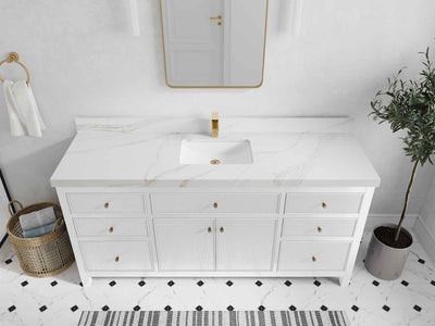 Sonoma 72 in W x 22 in D Free Standing Reeded Single Sink Bathroom Vanity - Willow Bath and Vanity