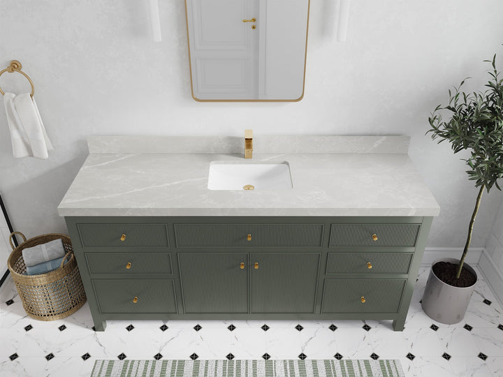 Sonoma 72 in W x 22 in D Free Standing Reeded Single Sink Bathroom Vanity - photo 40