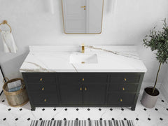Sonoma 72 in W x 22 in D Free Standing Reeded Single Sink Bathroom Vanity - photo 9