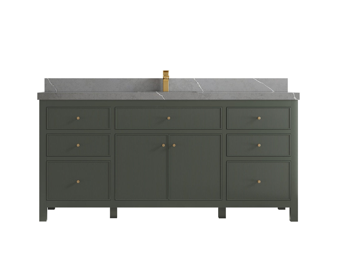 Sonoma 72 in W x 22 in D Free Standing Reeded Single Sink Bathroom Vanity - Willow Bath and Vanity