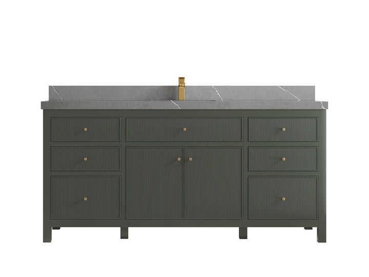 Sonoma 72 in W x 22 in D Free Standing Reeded Single Sink Bathroom Vanity - photo 17