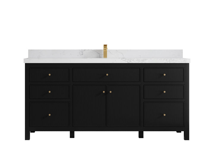 Sonoma 72 in W x 22 in D Free Standing Reeded Single Sink Bathroom Vanity - photo 19