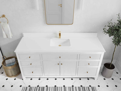 Sonoma 72 in W x 22 in D Free Standing Reeded Single Sink Bathroom Vanity - Willow Bath and Vanity