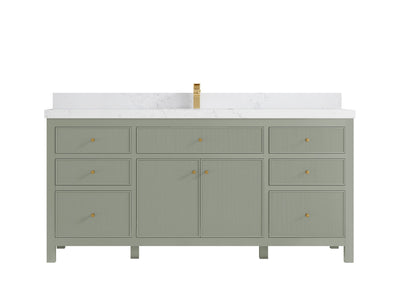 Sonoma 72 in W x 22 in D Free Standing Reeded Single Sink Bathroom Vanity - Willow Bath and Vanity