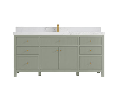 Sonoma 72 in W x 22 in D Free Standing Reeded Single Sink Bathroom Vanity - Willow Bath and Vanity