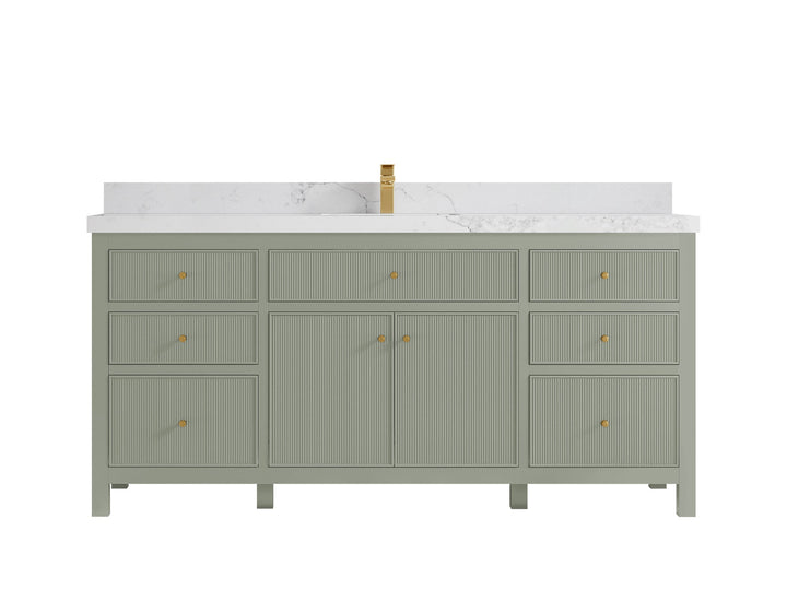 Sonoma 72 in W x 22 in D Free Standing Reeded Single Sink Bathroom Vanity - photo 20