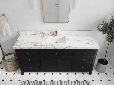 Sonoma 72 in W x 22 in D Free Standing Reeded Single Sink Bathroom Vanity - Willow Bath and Vanity