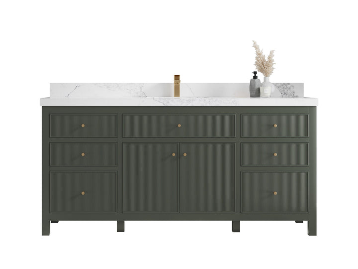 Sonoma 72 in W x 22 in D Free Standing Reeded Single Sink Bathroom Vanity - photo 1