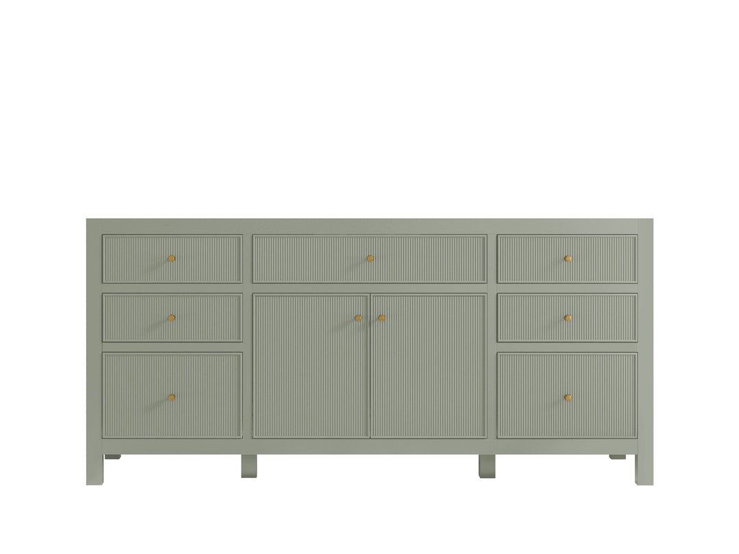 Sonoma 72 in W x 22 in D Free Standing Reeded Single Sink Bathroom Vanity - Willow Bath and Vanity
